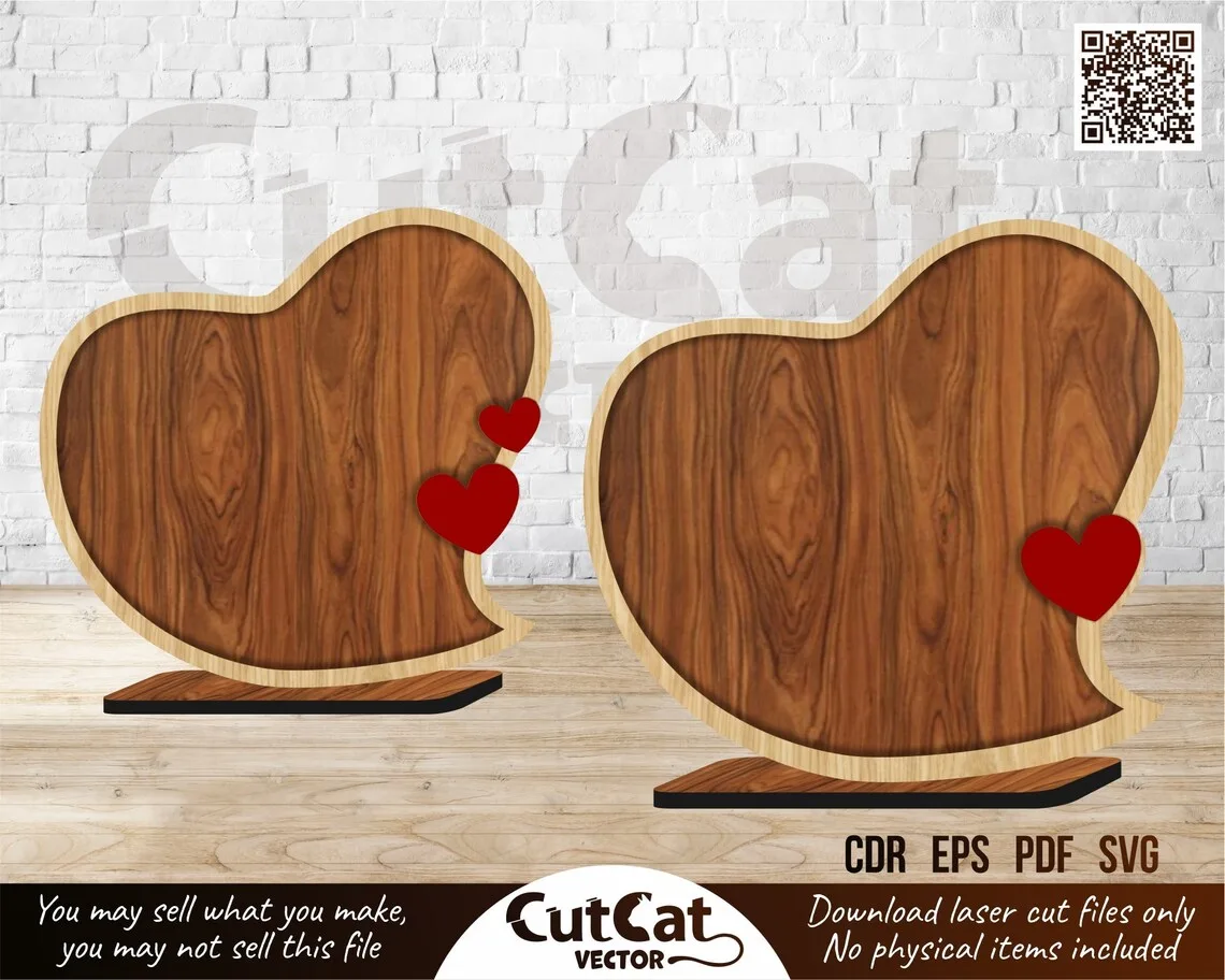 Valentine's Day Heart laser cut file – view 5
