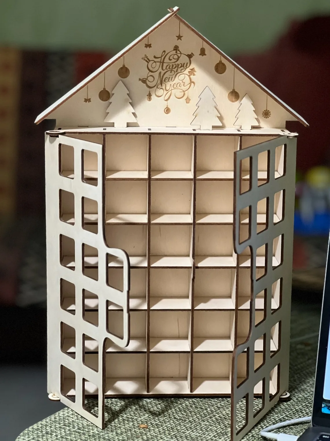 Wooden Advent Calendar for Kids laser cut file