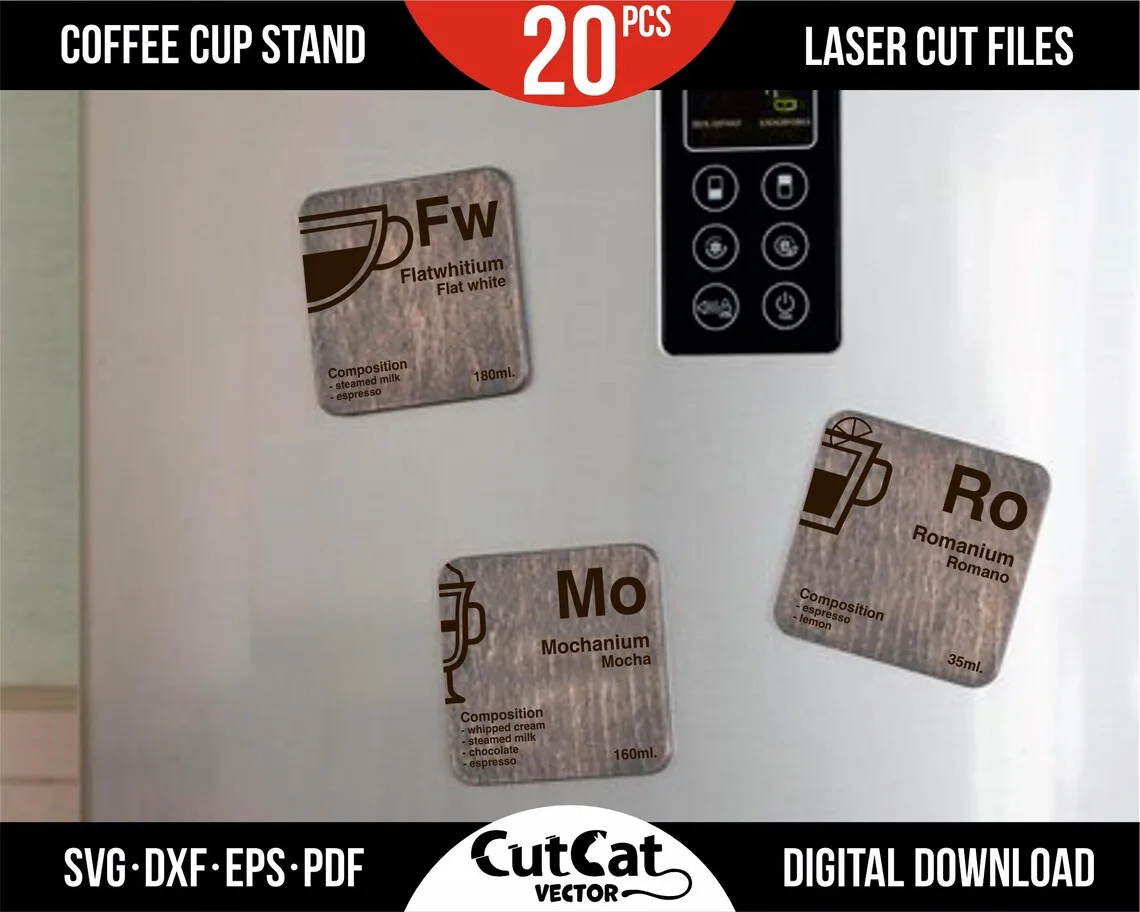 Periodic Table Coffee Coasters laser cut file – view 4