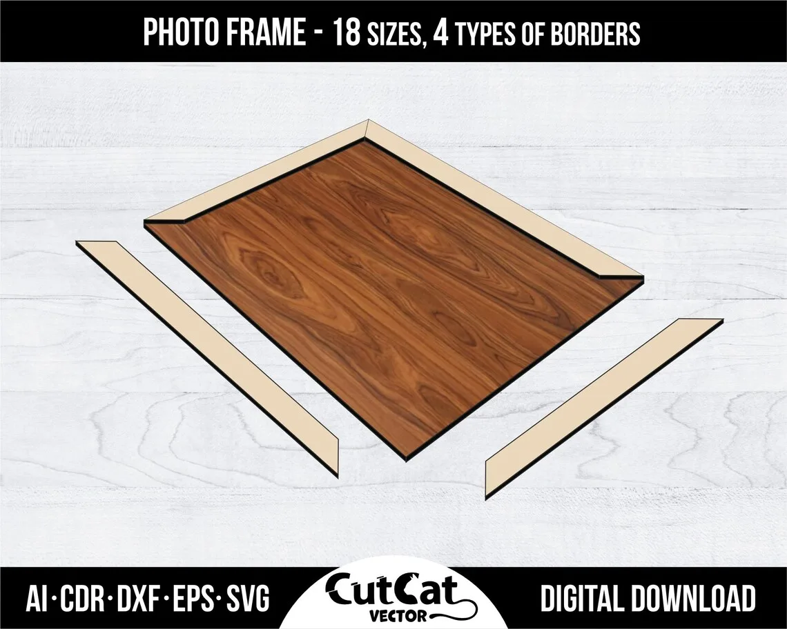 Photo Frame Bundle laser cut file – view 4