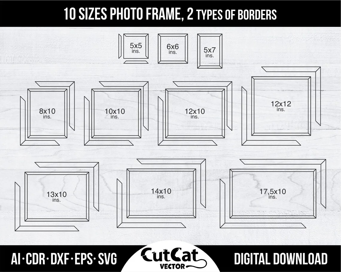 Photo Frame Bundle laser cut file – view 5
