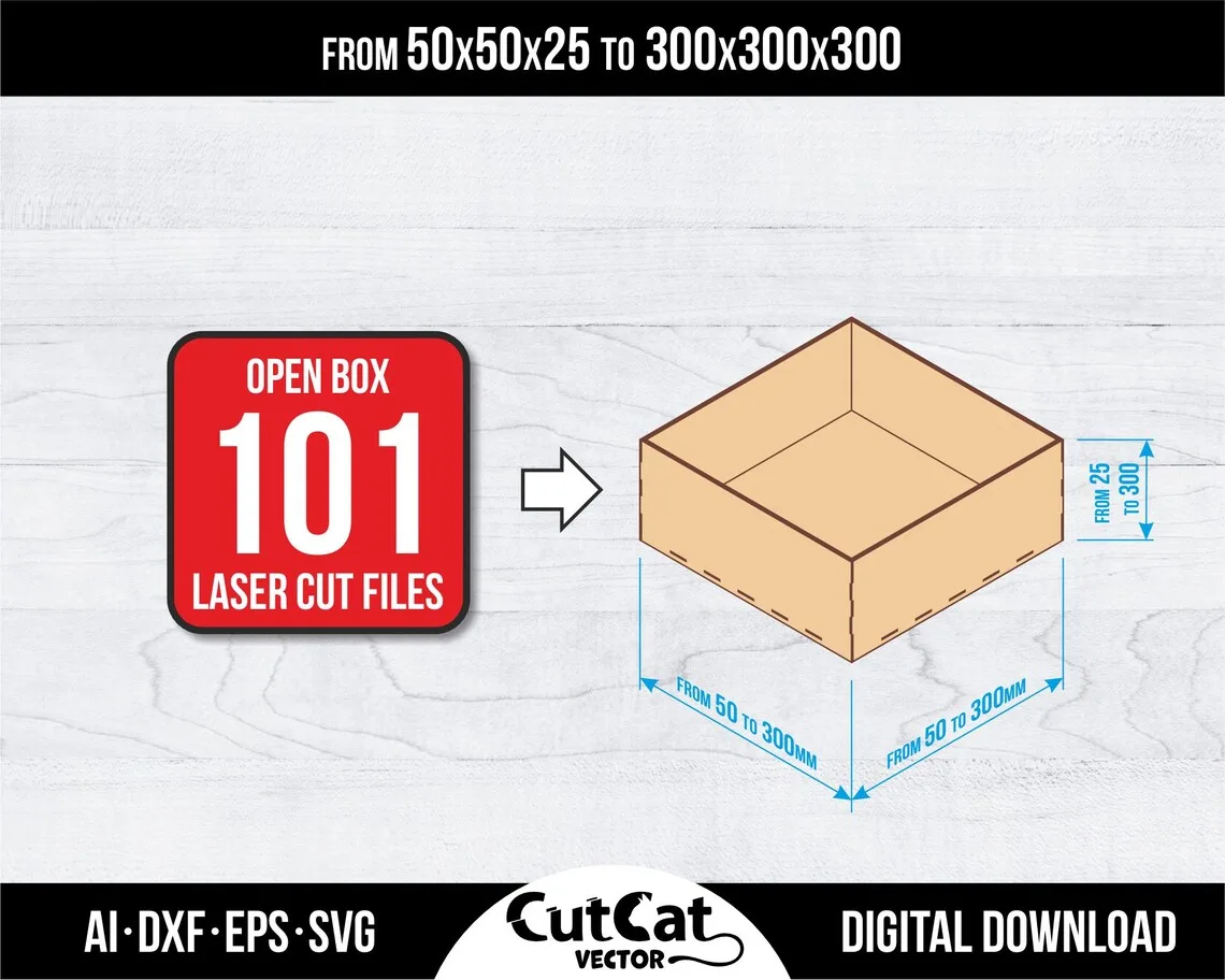 Open Box Bundle laser cut file – view 2