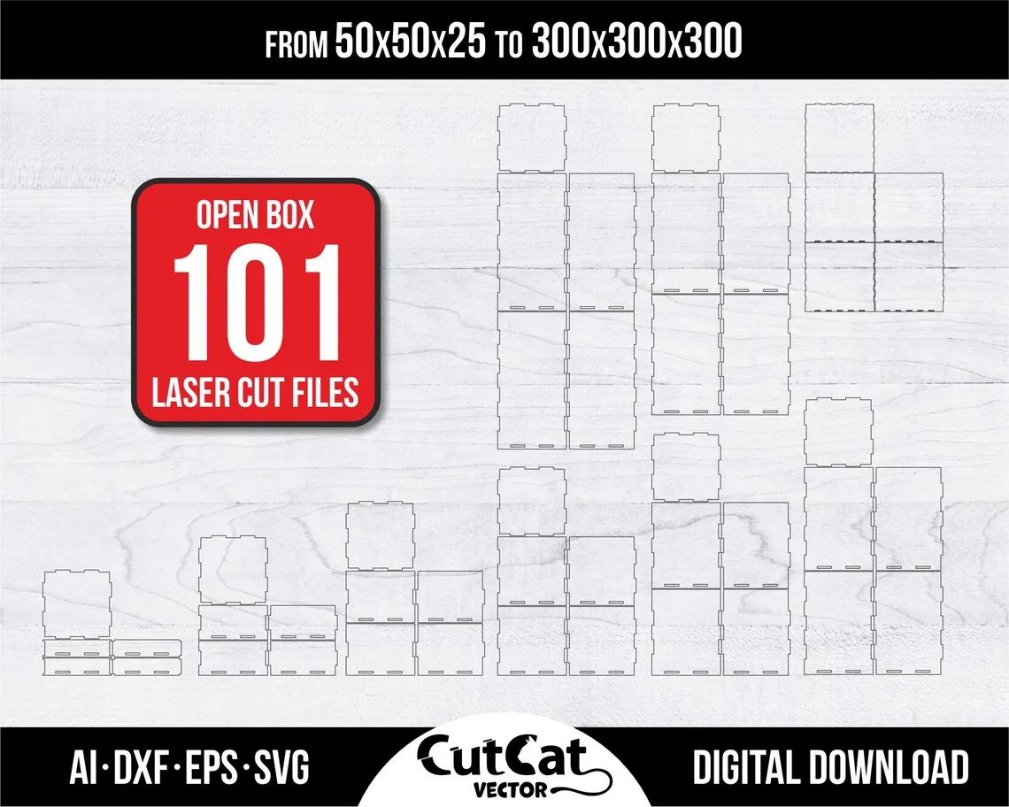 Open Box Bundle laser cut file – view 5