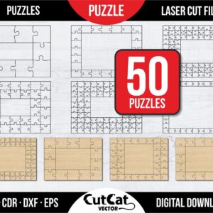 Puzzle Photo Frame Bundle laser cut file