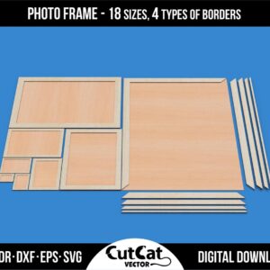 Photo Frame Bundle laser cut file