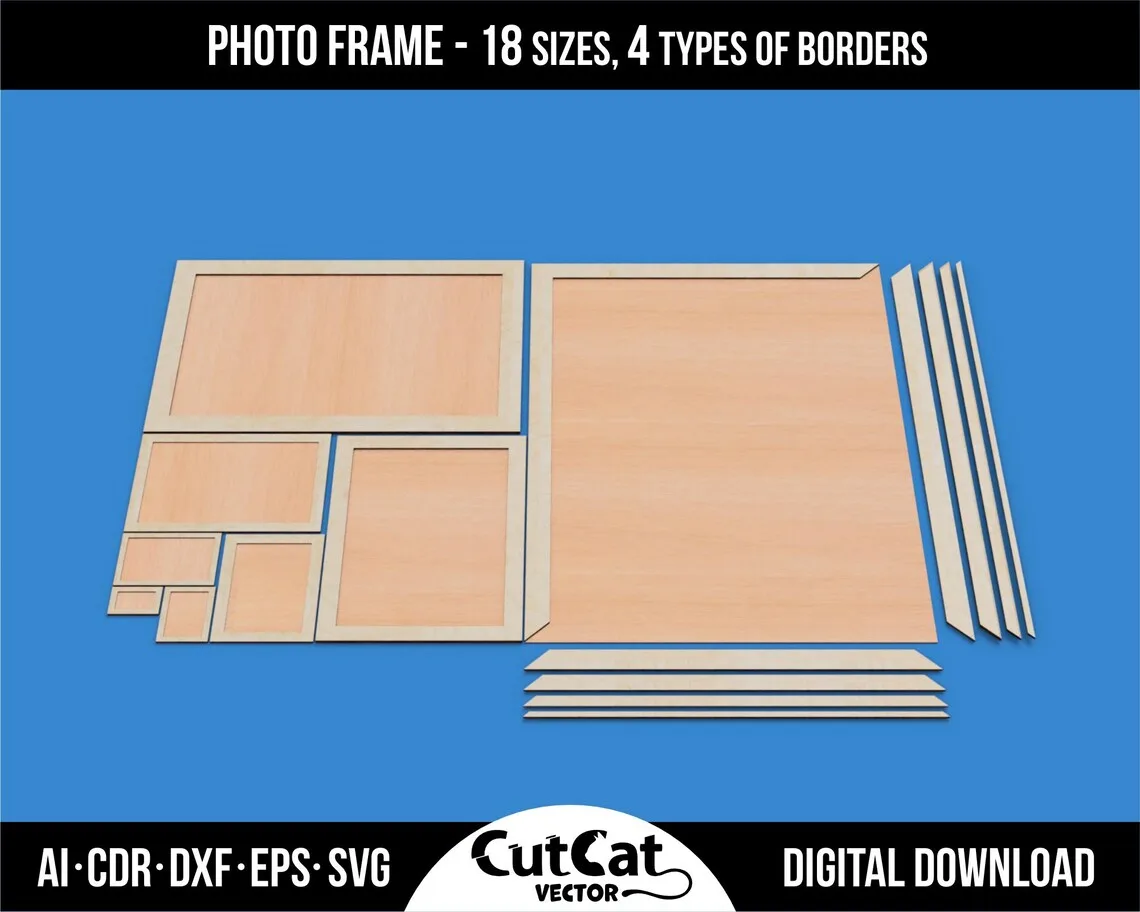 Photo Frame Bundle laser cut file