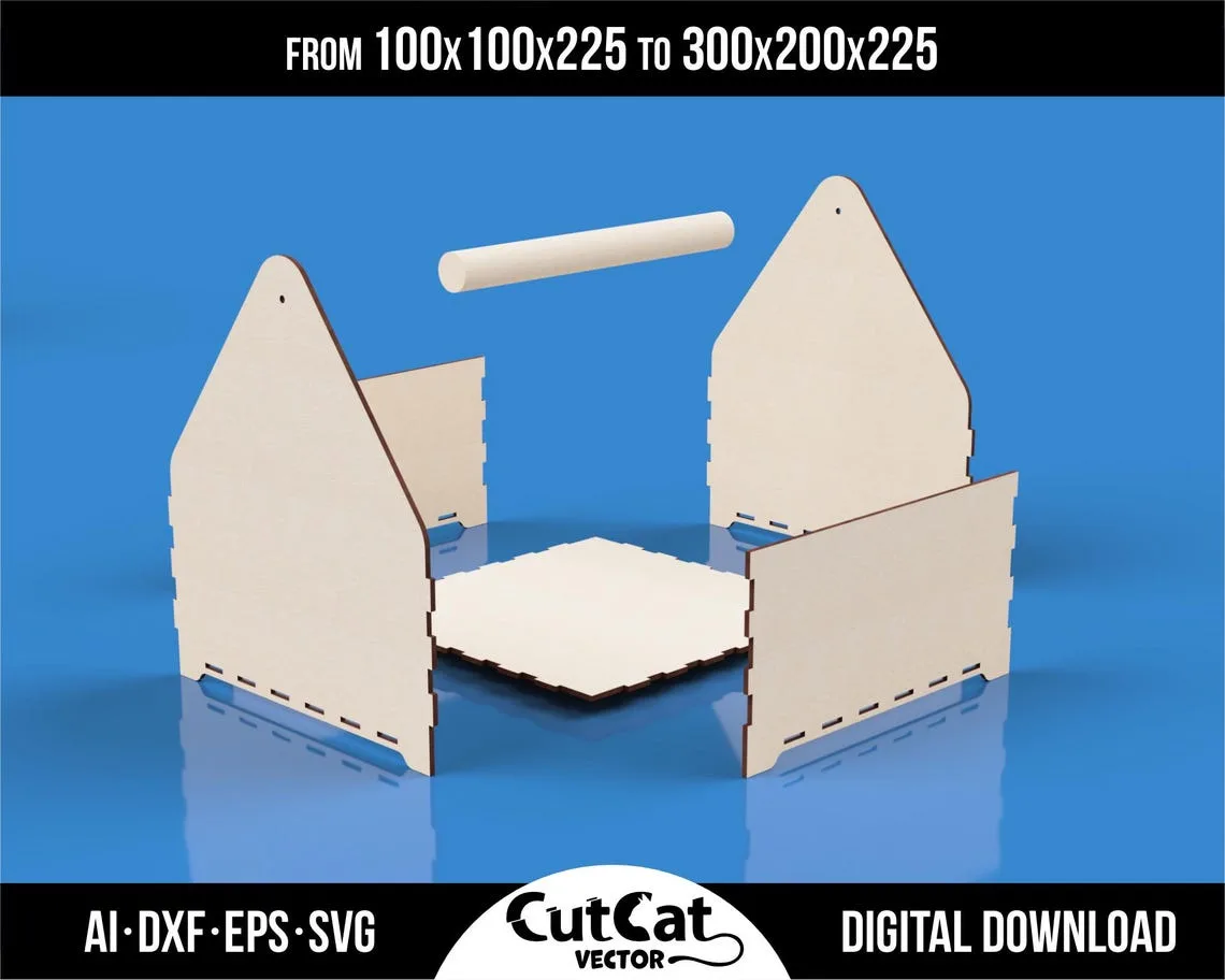 Garden Planter Box laser cut file – view 4