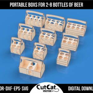 Beer Bottle Box laser cut file