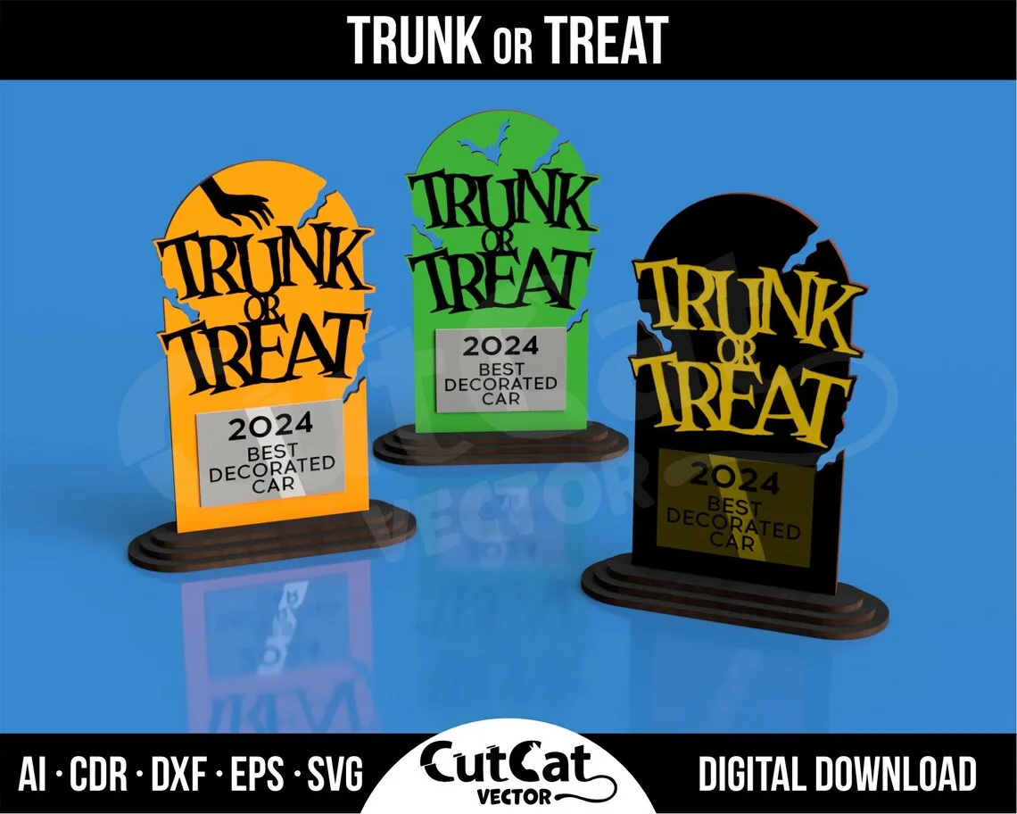 Trunk or Treat Award laser cut file