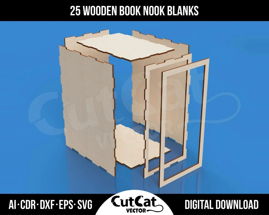 Book Nook Bundle laser cut file – view 5