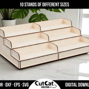 Tiered Display Stand laser cut file
