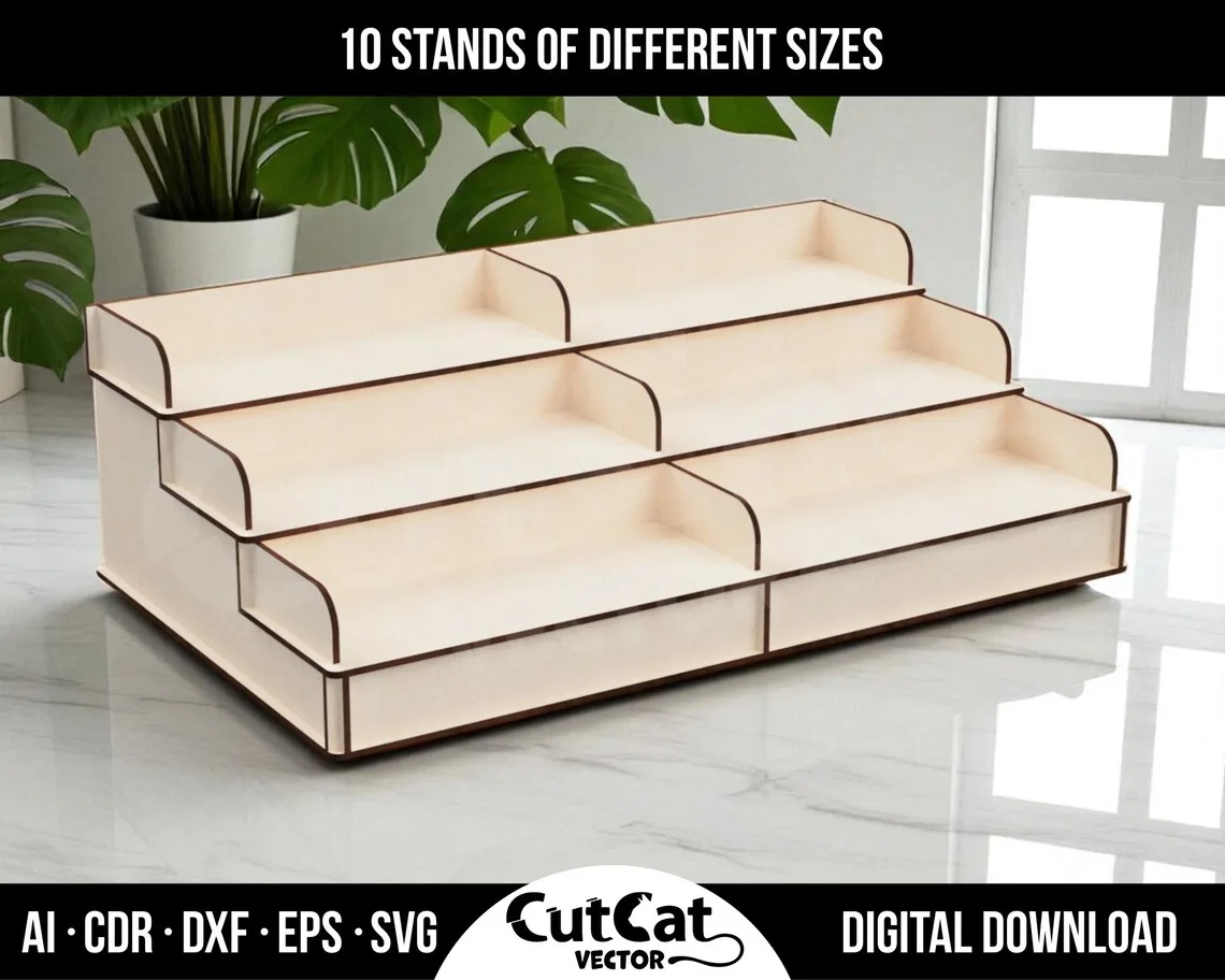 Tiered Display Stand laser cut file