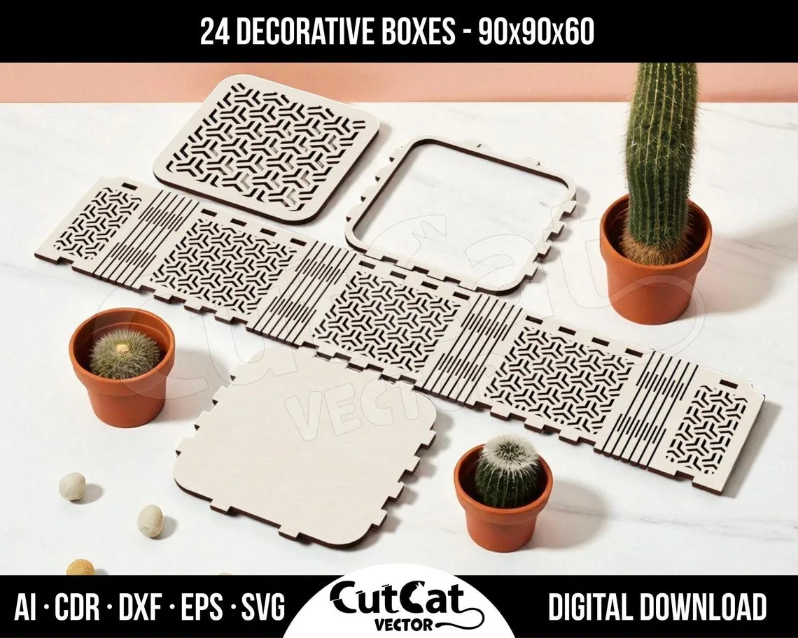 Jewelry Box Set laser cut file – view 5