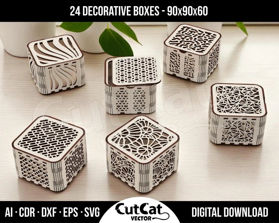 Jewelry Box Set laser cut file – view 3