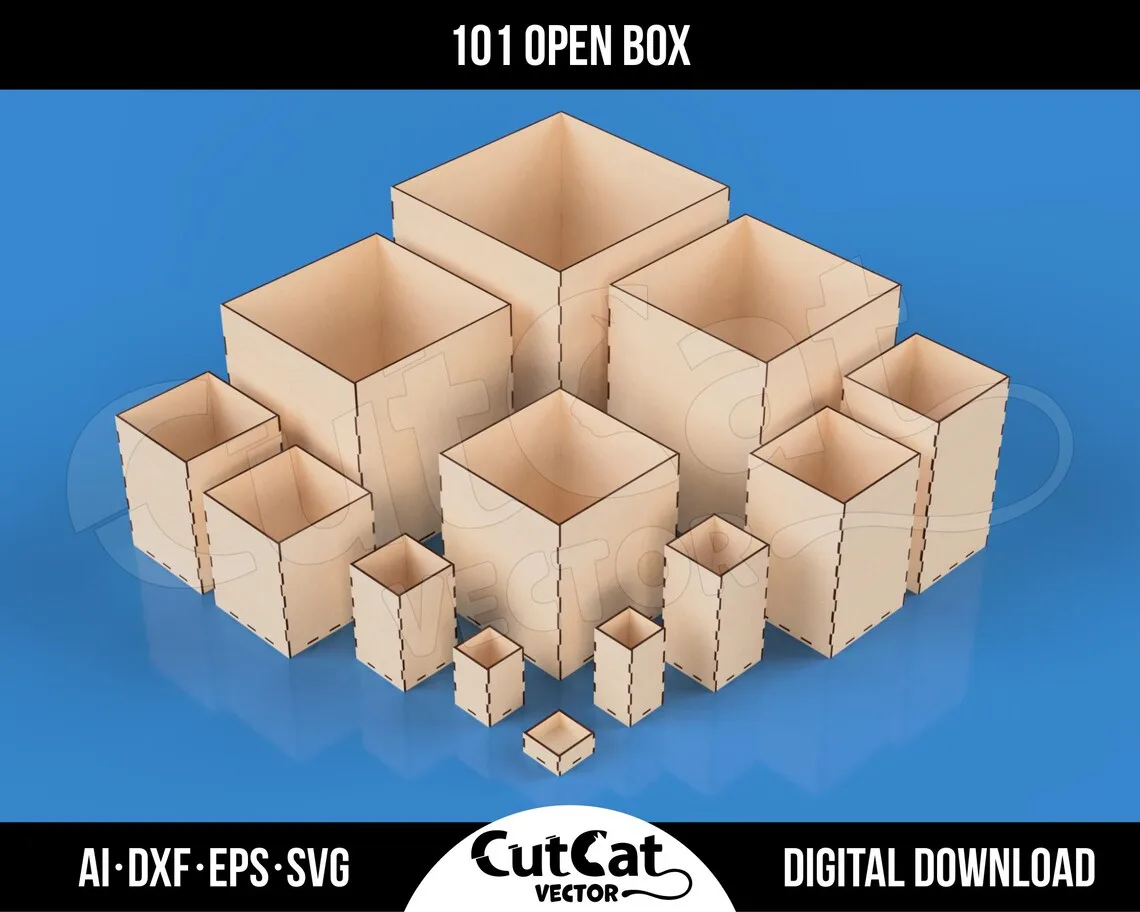 Open Box Bundle laser cut file – view 4