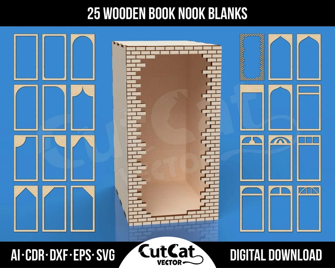 Book Nook Bundle laser cut file