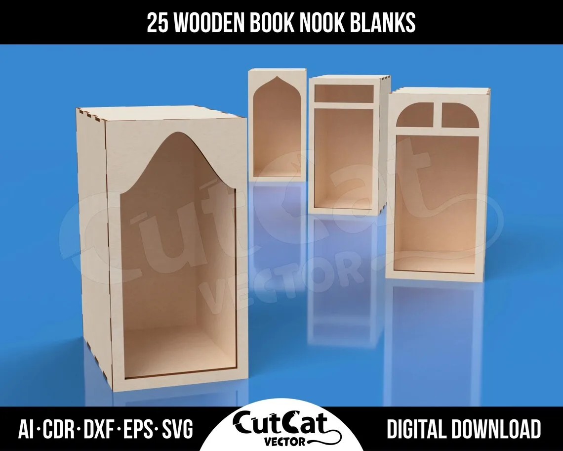 Book Nook Bundle laser cut file – view 4