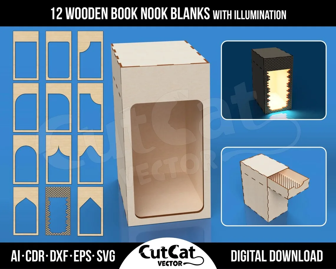 Book Nook laser cut file