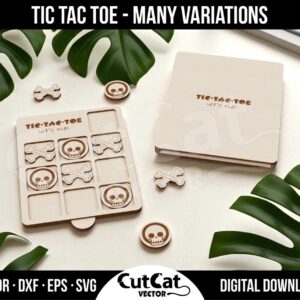 Travel Tic Tac Toe Game laser cut file