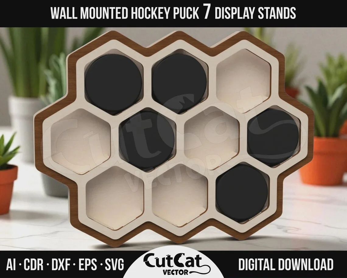 Hockey Puck Display laser cut file