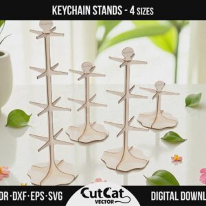 Retail Keychain Display Stand laser cut file