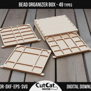 Bead Organizer Box laser cut file