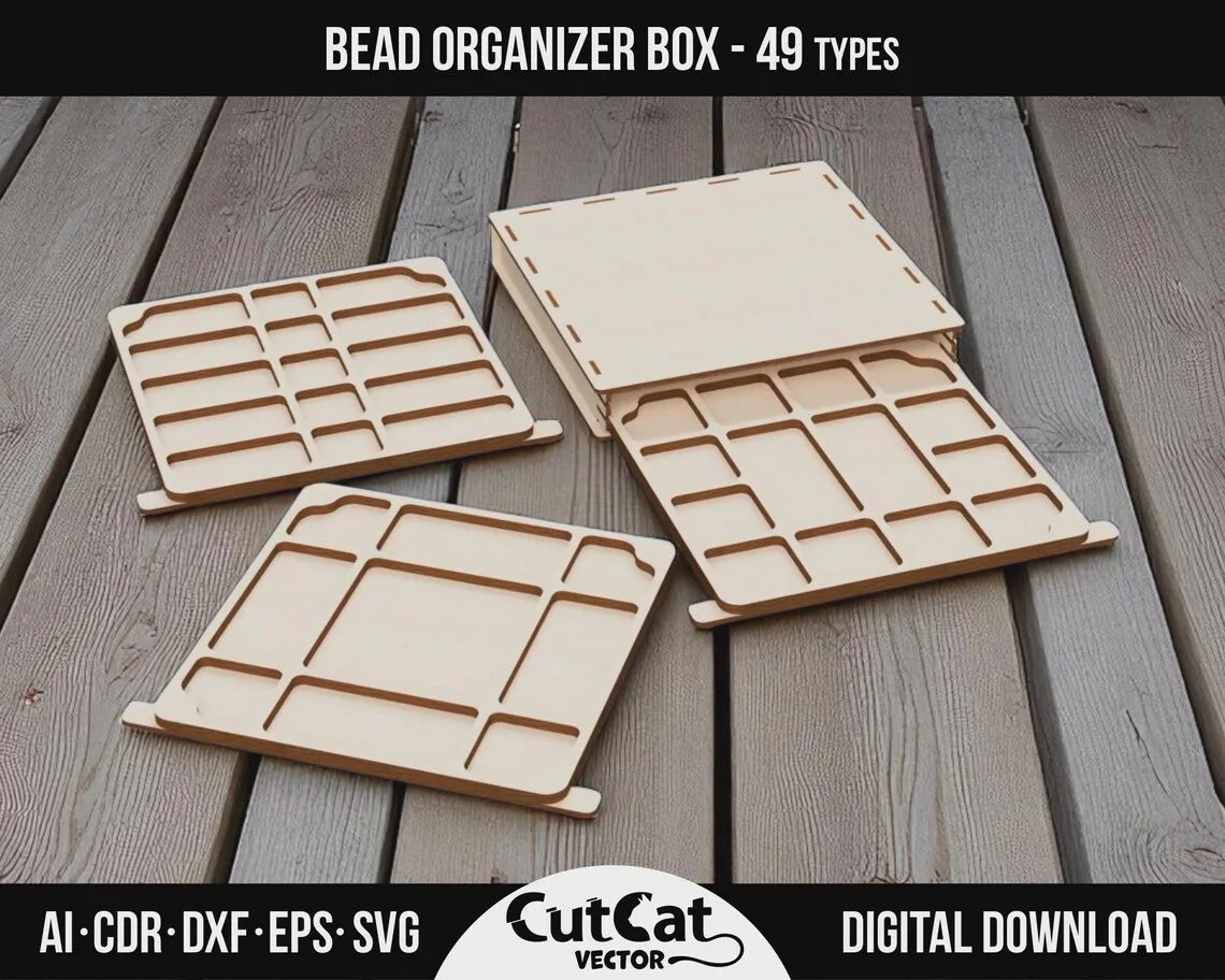 Bead Organizer Box laser cut file