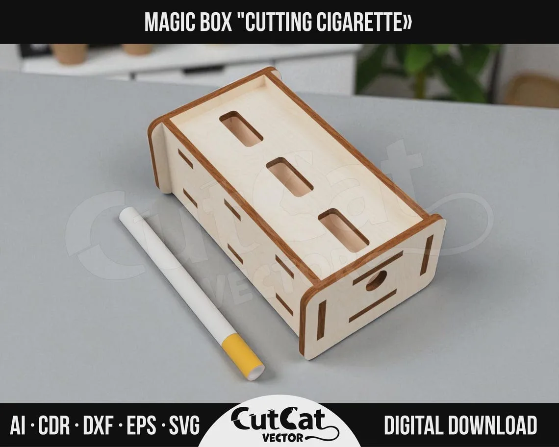 Magic Cutting Illusion Box laser cut file – view 2