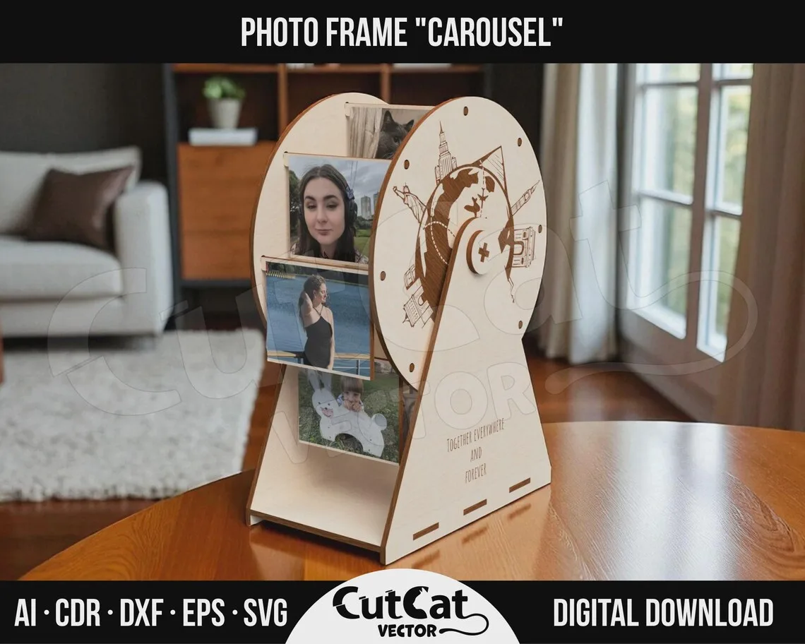 Ferris Wheel Photo Frame laser cut file