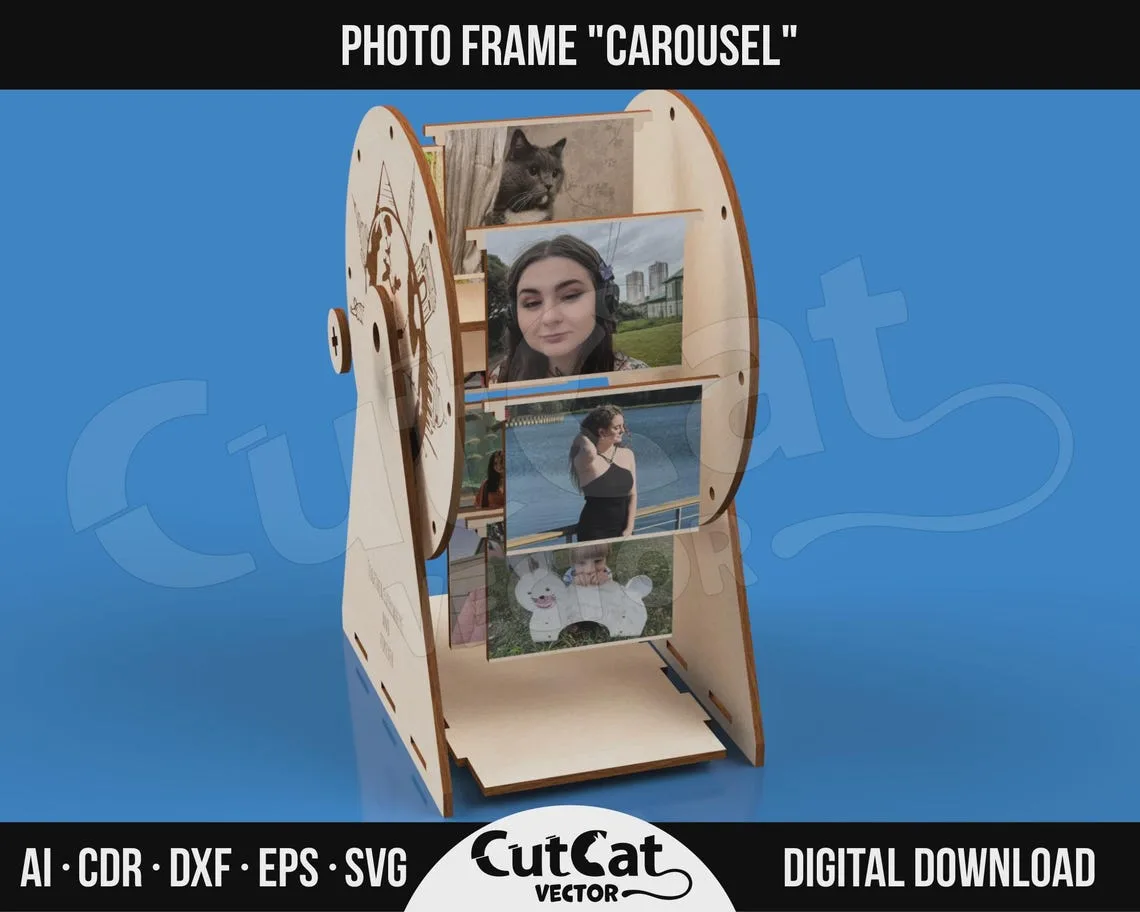 Ferris Wheel Photo Frame laser cut file – view 5