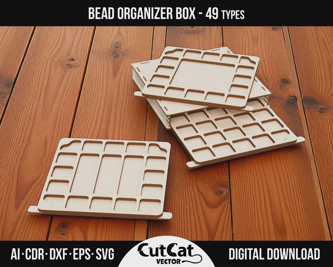 Bead Organizer Box laser cut file – view 5