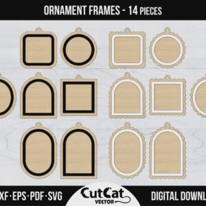 Ornament Frame Bundle laser cut file