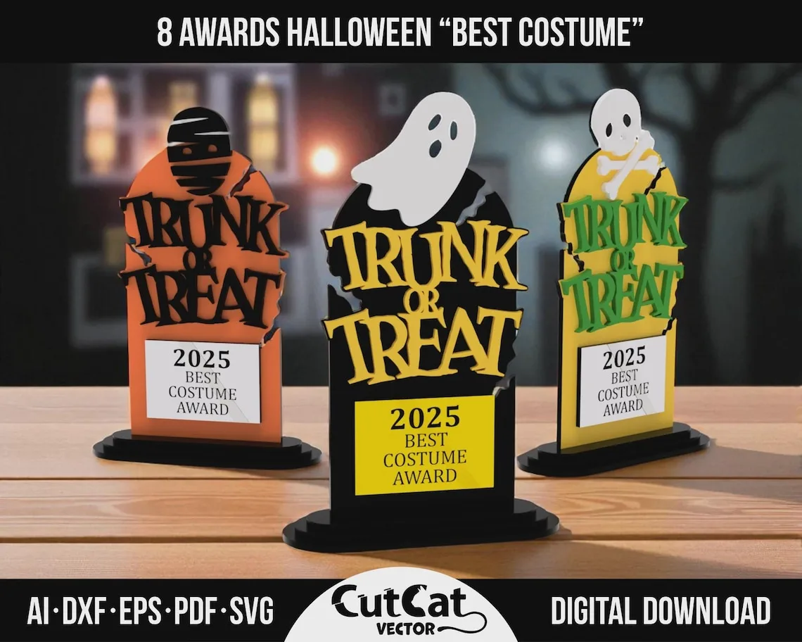 Halloween Best Costume Award laser cut file