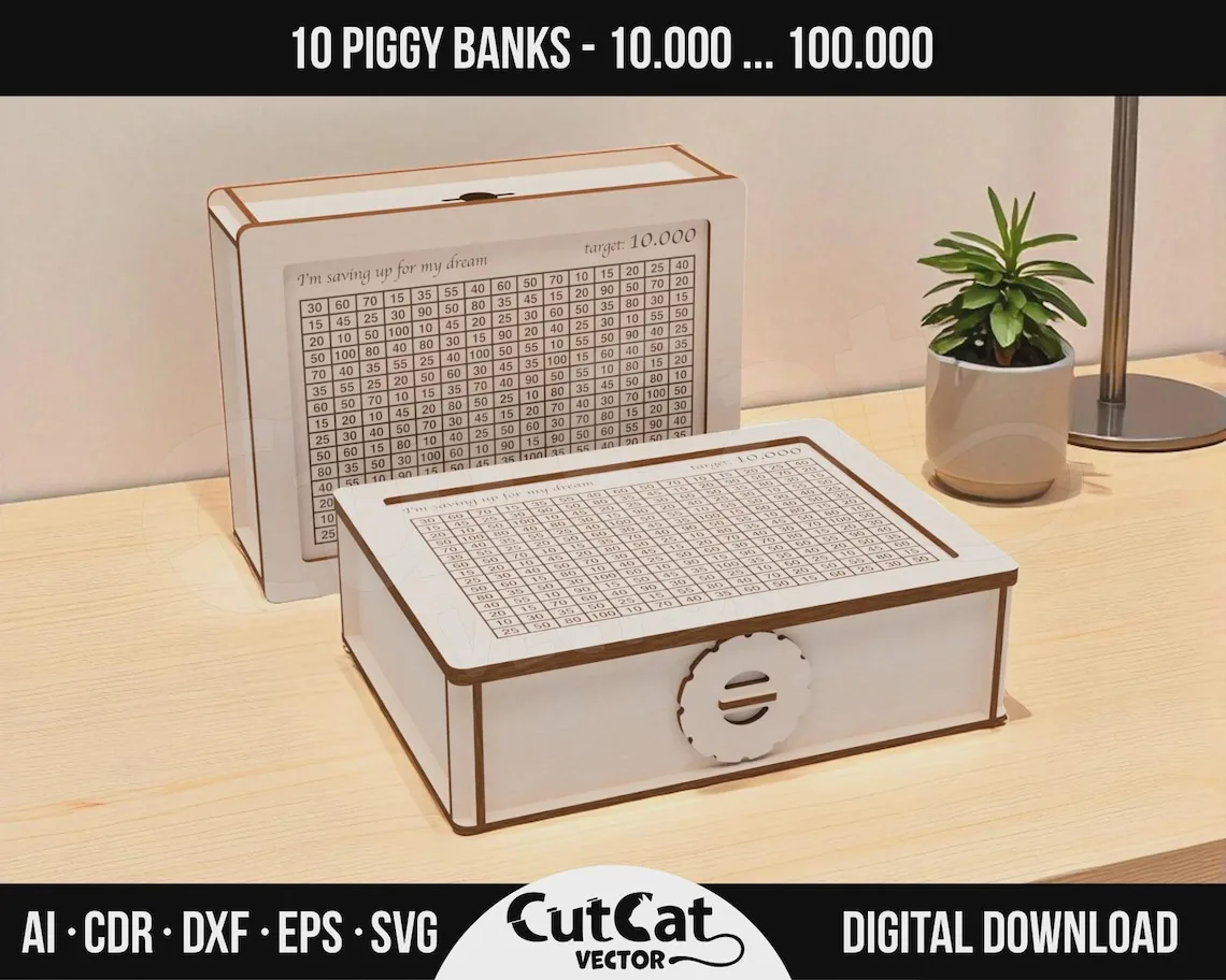 Target Piggy Bank laser cut file