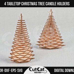 3D Christmas Tree Lantern laser cut file