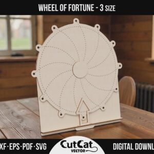 Spinning Prize Wheel laser cut file