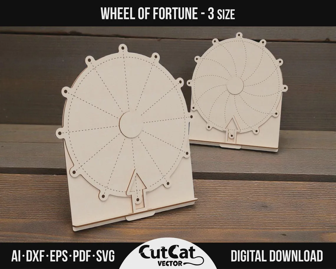 Spinning Prize Wheel laser cut file – view 5