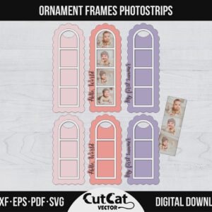 Ornament Photo Strip Frame laser cut file