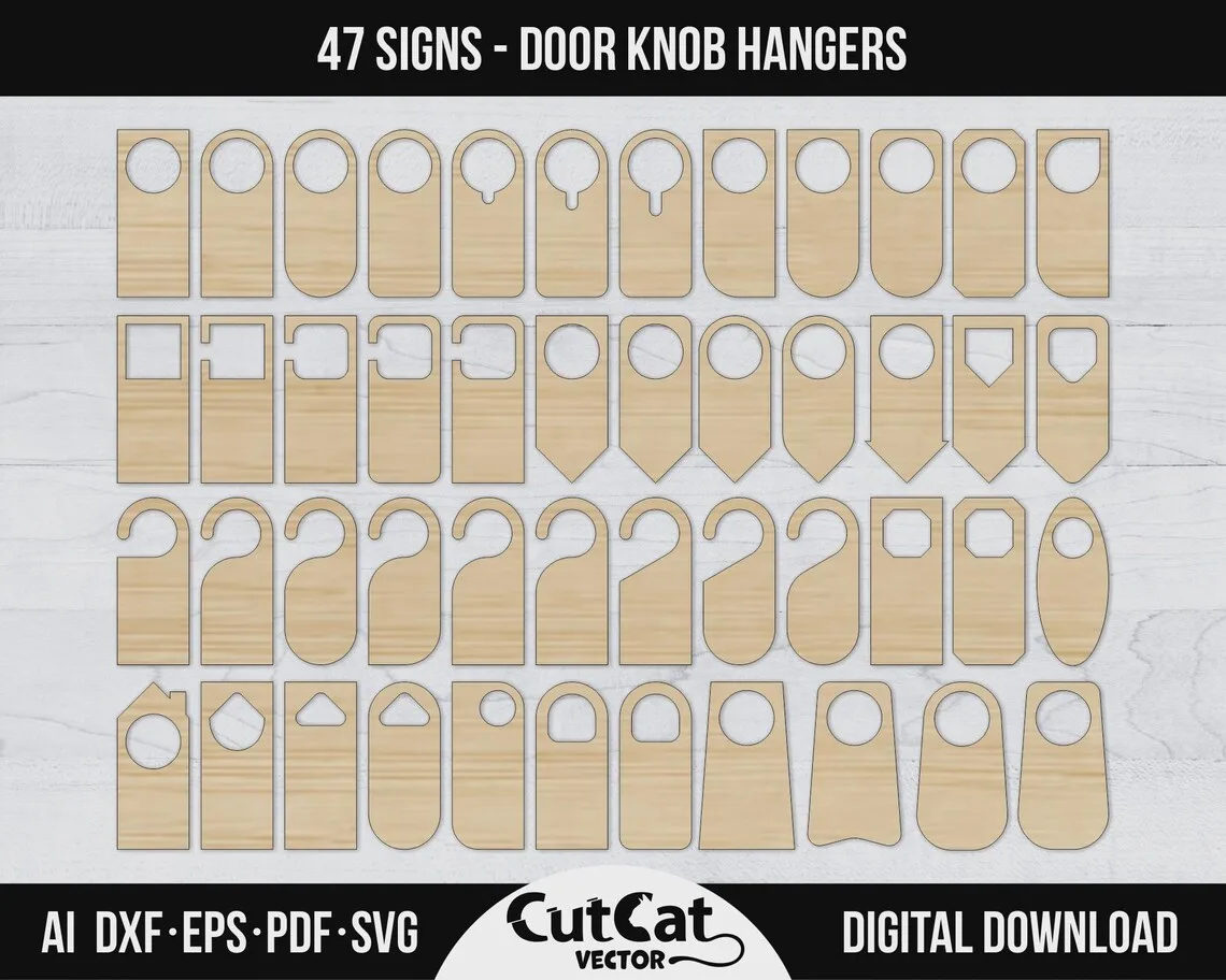 Door Hanger Bundle laser cut file