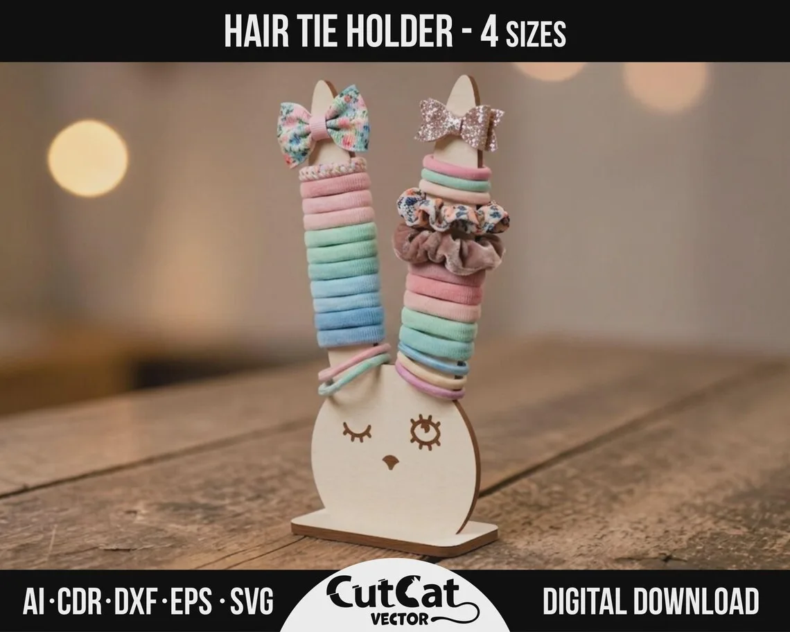 Hair Tie Holder laser cut file – view 5