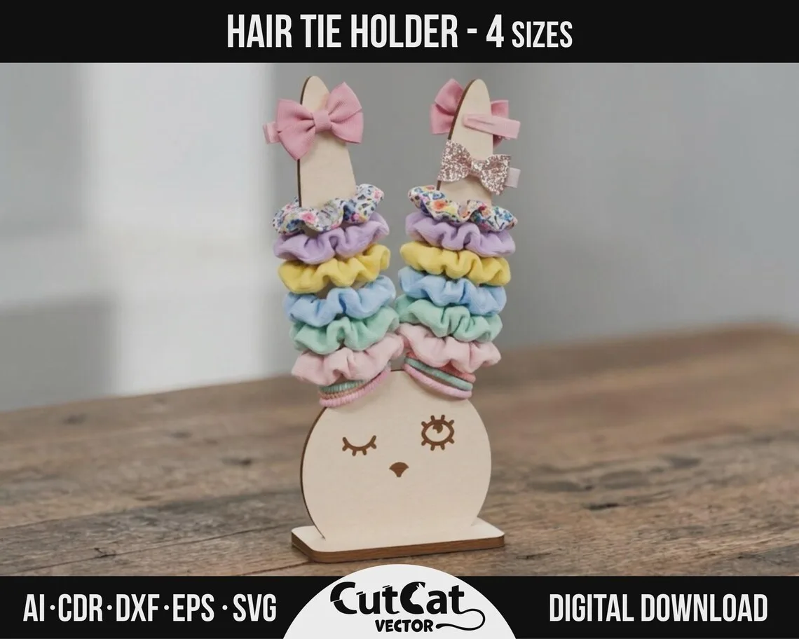 Hair Tie Holder laser cut file – view 2