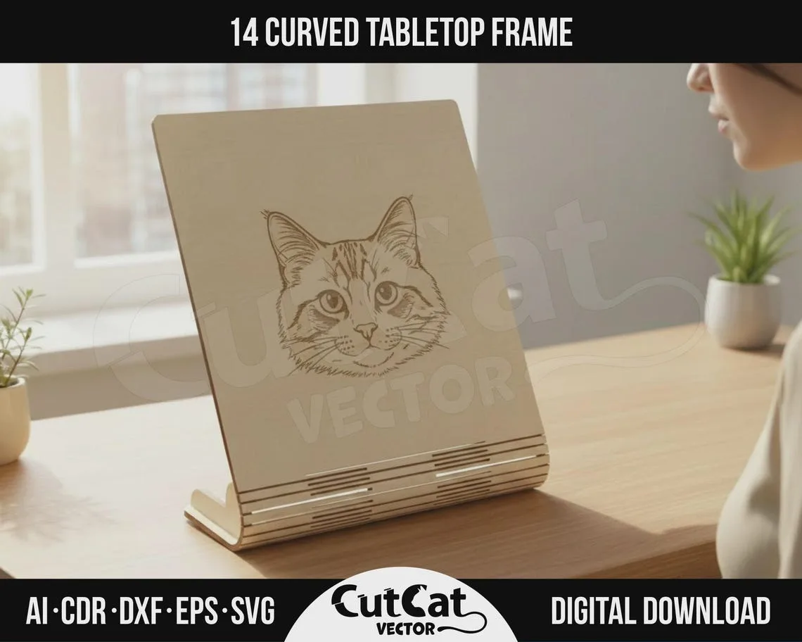 Curved Photo Frame Bundle laser cut file – view 5