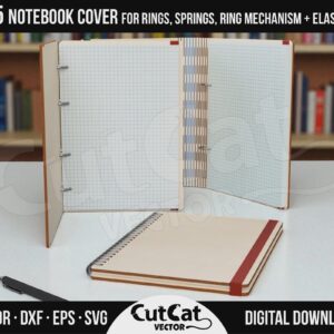 A5 Wooden Notebook Cover laser cut file