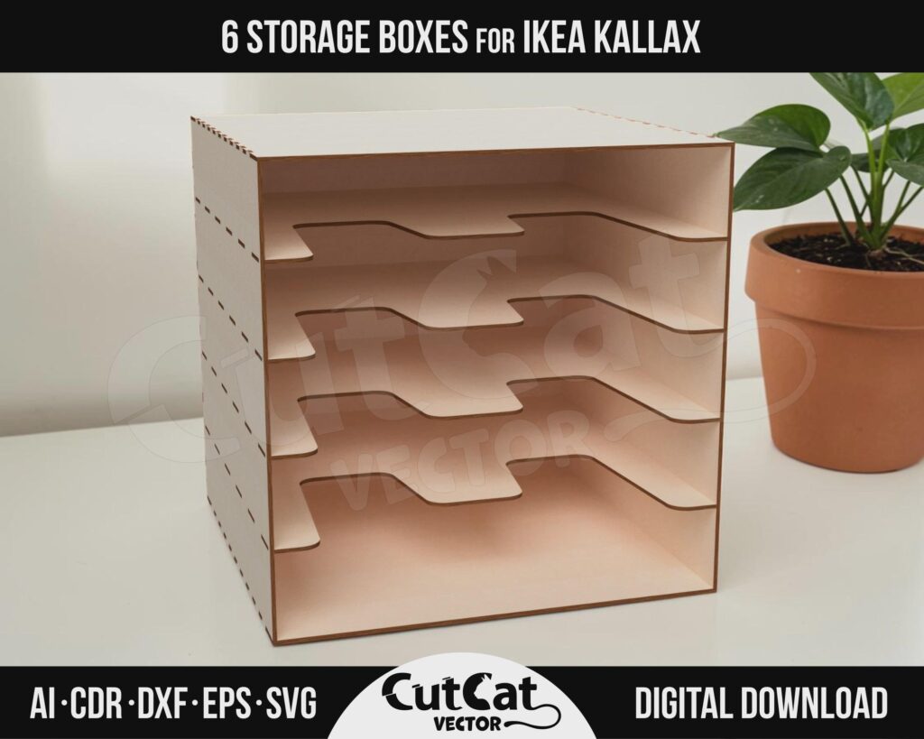 Kallax Paper Organizer SVG – Document Sorter for Folders and Mail