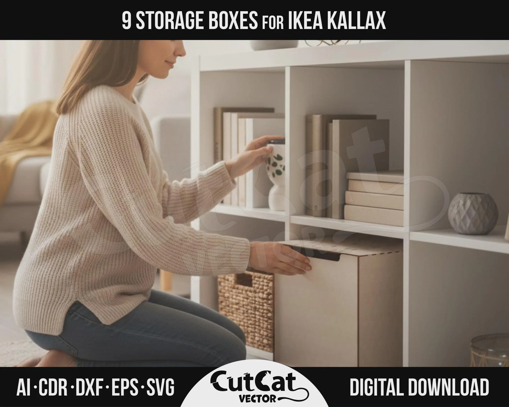 Kallax Storage Box laser cut file – view 5