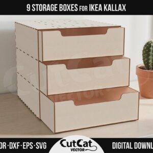 Kallax Three Drawer Chest laser cut file