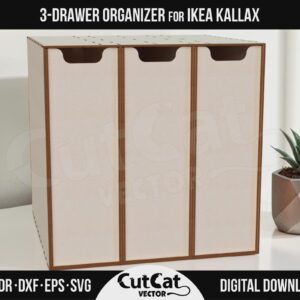 Kallax 3 Drawer Box laser cut file