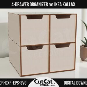 Kallax 4 Drawer Box laser cut file
