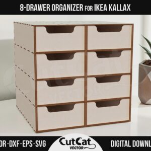 Kallax 8 Drawer Organizer laser cut file